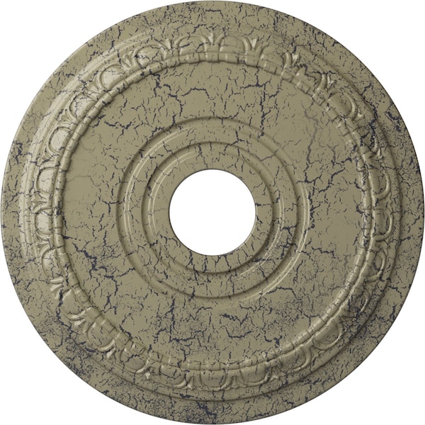 Ekena Millwork Munich Ceiling Medallion (Canopies up to 5 5/8"), 17 1/2"OD x 3 5/8"ID x 1"P, Castle Stone Crackle CM17MUCSC - main